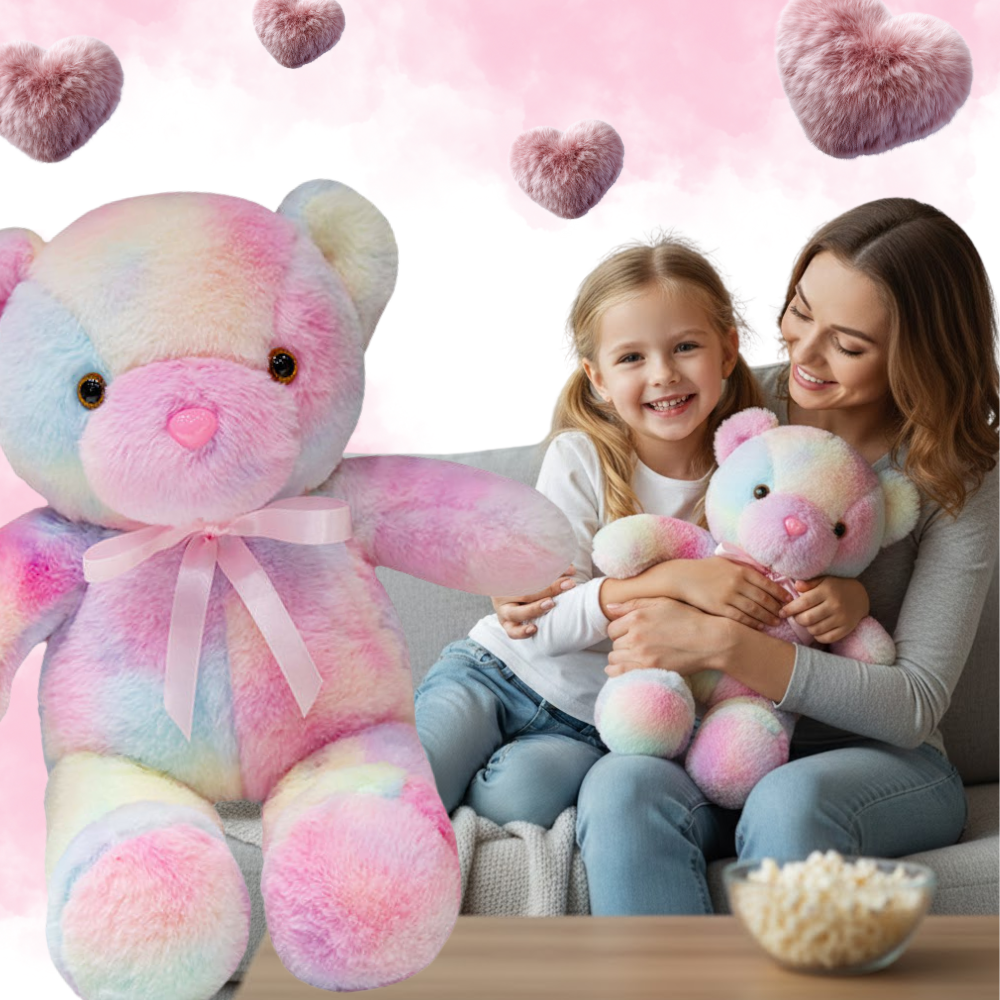 Pelúcia luminosa em forma de ursinho, brinquedo Favolook com luz de LED suave para crianças.