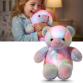 Urso de pelúcia luminoso LED da Favolook, brinquedo macio e fofo com luz suave, ideal para crianças.