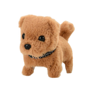 Boneco de pelúcia interativo da Kenmeko, cãozinho Bichon em bege, ideal para brincadeiras e carinho com crianças.