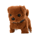 Boneco de pelúcia interativo Kenmeko de filhote de cachorro Bichon marrom, brinquedo fofinho para crianças.