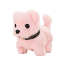 Boneca interativa de filhote Cão Bichon cor-de-rosa da Kenmeko, brinquedo fofinho e interativo para crianças.