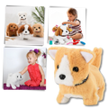 Boneco interativo Kenmeko de cachorrinho fofinho, brinquedo de pelúcia para crianças, com detalhes realistas e macios.