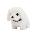 Brinquedo interativo de filhote de cachorro Labrador branco da Kenmeko, pelúcia macia e de estimação para crianças