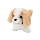 Boneco de pelúcia interativo de cachorro Saint Bernard bege da Kenmeko, brinquedo macio e fofinho para crianças.