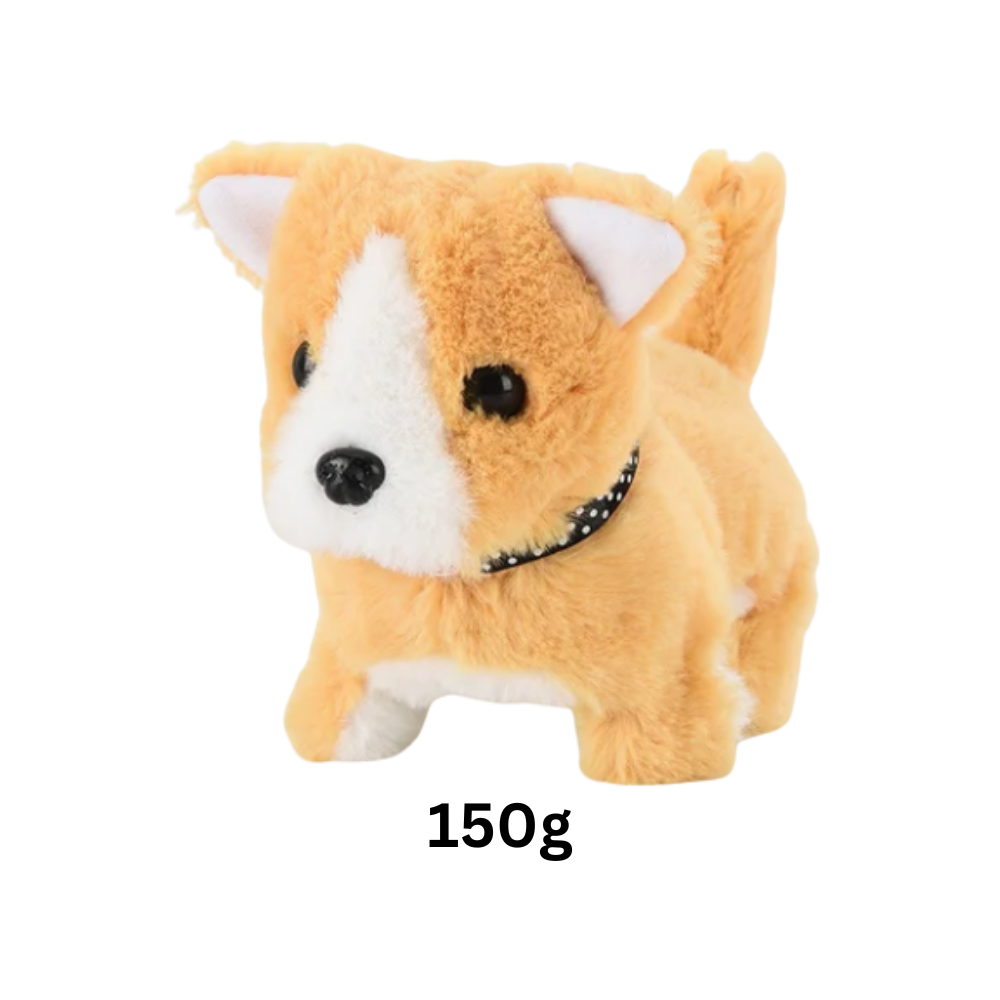Cachorro de pelúcia interativo da Kenmeko, figura de cachorrinho Shiba para brincadeiras e companhia, com detalhes realistas.