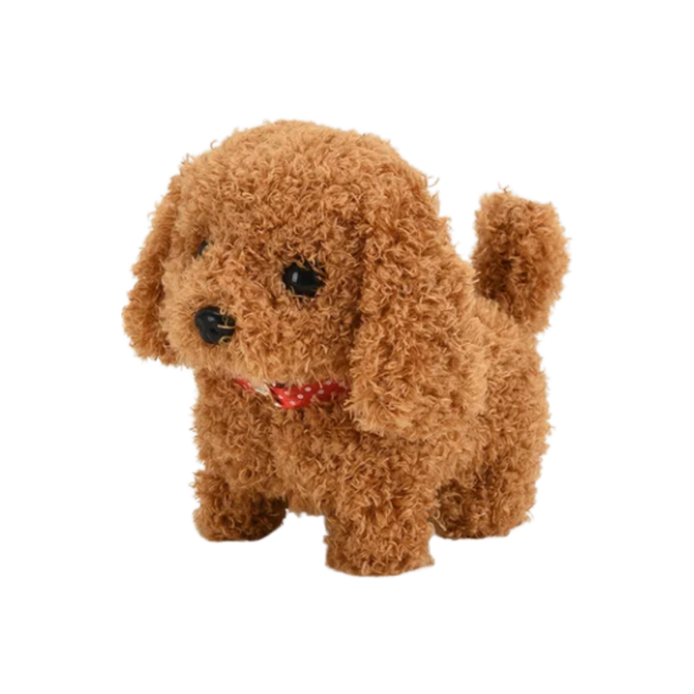 Cachorro de pelúcia interativo da Kenmeko, brinquedo de pelúcia fofinho para cães pequenos, com detalhes realistas e macios.