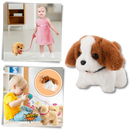 Boneco interativo de cachorro Kenmeko, pelúcia fofinha, com detalhes realistas, ideal para brincadeiras e carinhos.