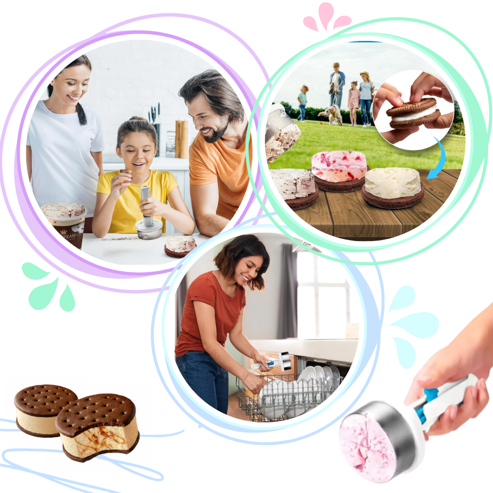 Cuillère à cylindres de crème glacée Cuisipro, ustensile de cuisine en acier inoxydável pour servir la crème glacée.