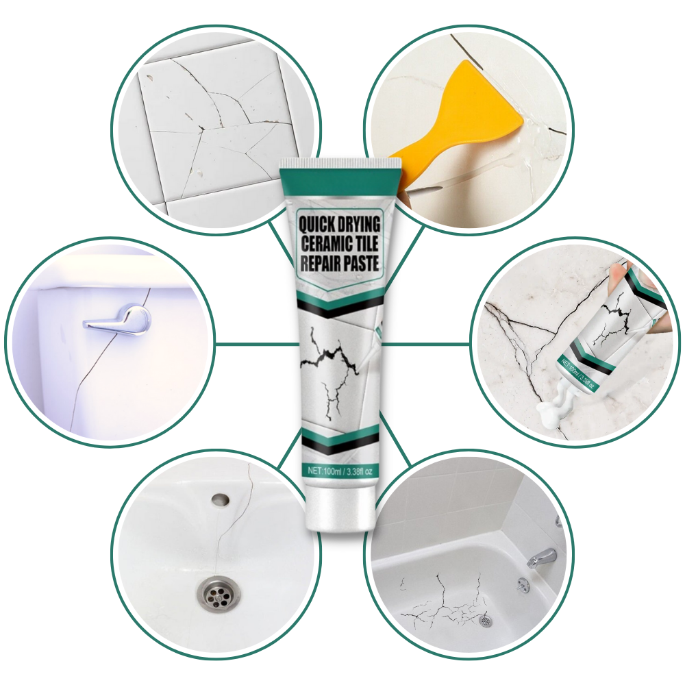 Kit de pâte de réparation de céramique Cuoff, colle et adhésifs de construction pour reparação de cerâmica, fácil de usar.
