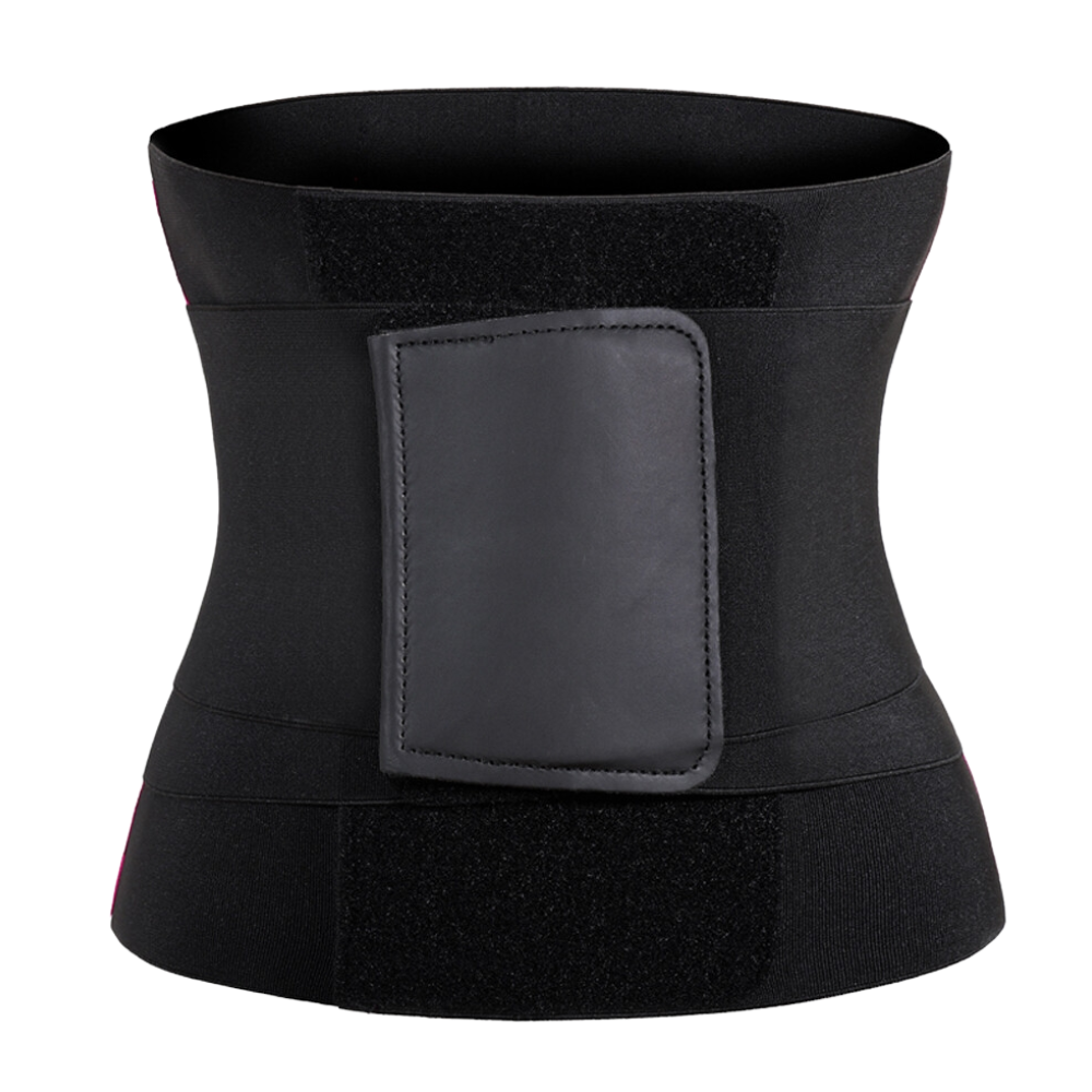 Corset minceur preto Homyl, roupa íntima modeladora com design curvilíneo para modelar a cintura e a silhueta.
