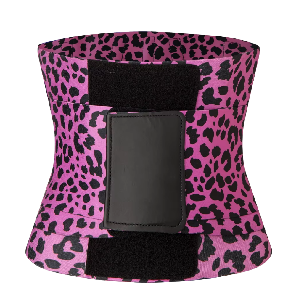Corpete modelador Homyl na cor roxa com estampa de leopardo, estilo sous-vêtements, ajusta a silhueta e oferece suporte confortável.