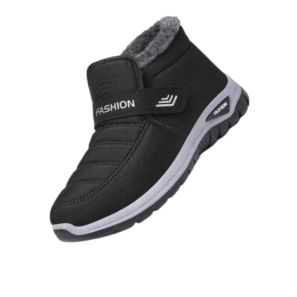 Bota de inverno acolchoada da Notime para atividades de inverno, com isolamento térmico e design preto confortável.