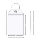 Etiqueta de bagagem impermeável e personalizada da Highwind, com espaço para informações e design resistente a água.