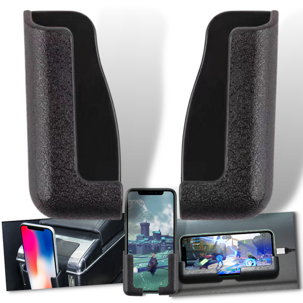 Pack de 2 supports de téléphone adhésifs pour voiture, pièces détachées pour veículos, marca Cute Party, fixação fácil e prática