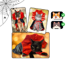 Fantasia de Halloween do Conde Drácula para animais de estimação, traje fofo e ajustado da marca Iflyooy para pets.