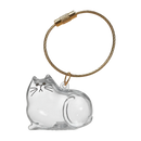 Chaveiro em cápsula com pelúcia de gato branco fofo, acessório para animais de estimação da marca Allasfun