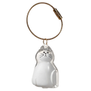 Porte-clés cápsula com pelagem de gato fofo, acessório decorativo para animais de estimação, da marca Allasfun.