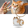 Porte-clés cápsula com pelinhos de gato, acessório divertido da Allasfun para animais de estimação, com pelagem fofa e charme.