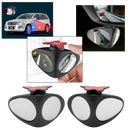 Retrovisor de ponto cego rotativo com espelhos laterais, peça automotiva Cz10309 para carros e motos em acabamento preto.