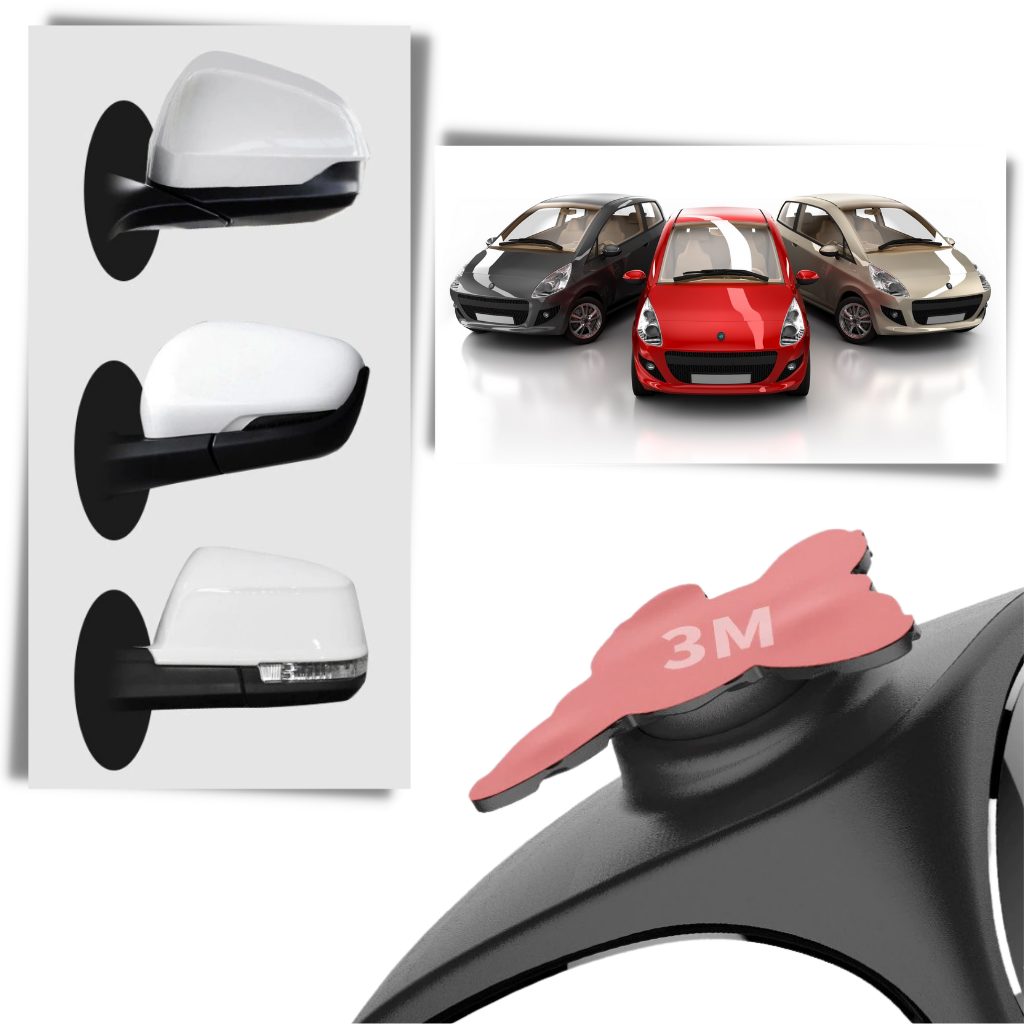 Retrovisor de ponto cego rotativo lateral direito para automóveis e motos, marca Cz10309, acabamento preto.