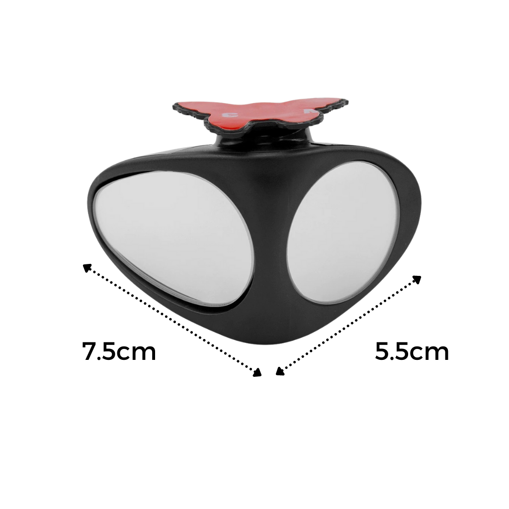 Retrovisor de ponto cego rotativo com dois lados, peça automotiva da marca Cz10309, para carros e motos, na cor preta.