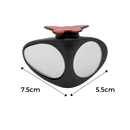 Retrovisor de ponto cego rotativo com dois lados, peça automotiva da marca Cz10309, para carros e motos, na cor preta.