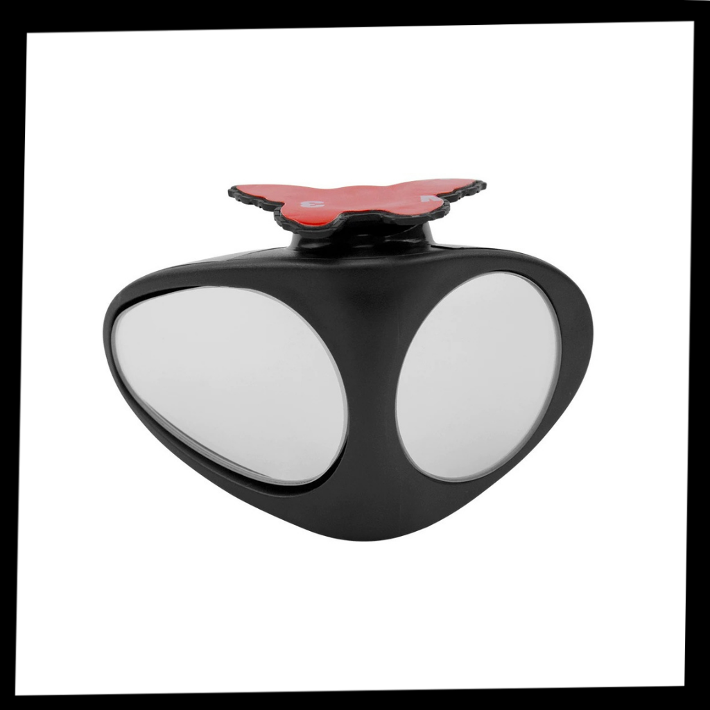 Retrovisor de ponto cego rotativo com dois lados, peça automotiva Cz10309, acabamento preto, vista frontal do lado direito