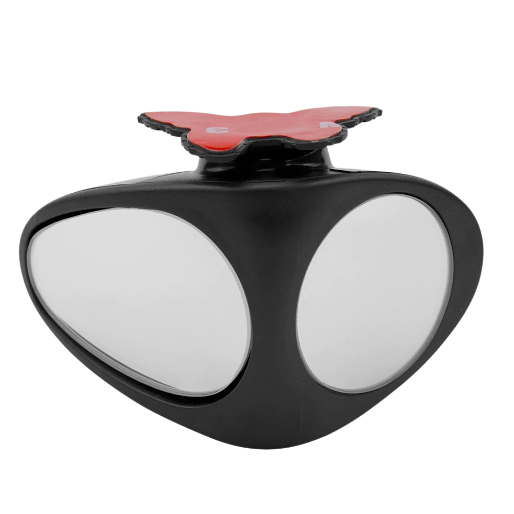 Espelho retrovisor de ponto cego rotativo de dois lados para automóveis e motos, marca Cz10309, acabamento preto.