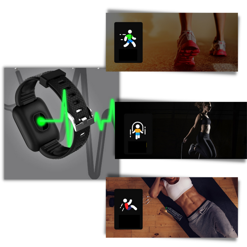 Relógio inteligente D13 com tela sensível ao toque, ideal para roupas fitness e esportes, em acabamento preto.