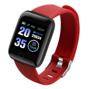 Relógio inteligente D13 com tela touchscreen preto para roupas de fitness e esportes, exibindo monitor de atividades físicas.