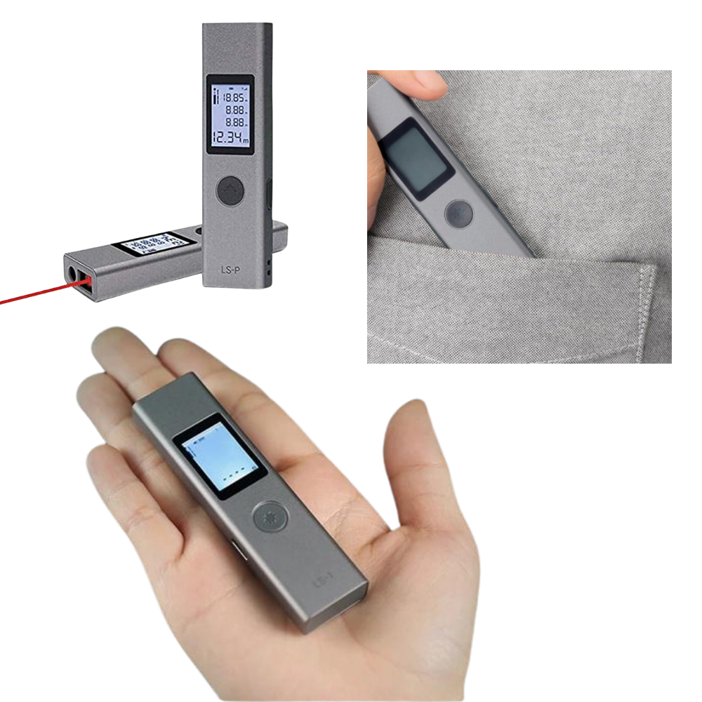 Télémètre laser digital inteligente Daakro, ferramenta de medição com display e funções de detecção.