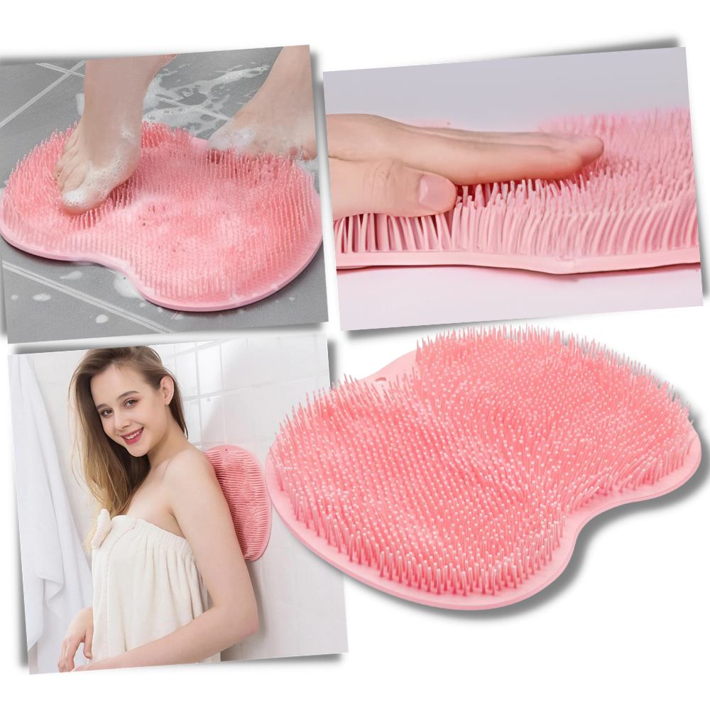 Escova de banho relaxante DabuLiu para costas e pés, com cerdas macias para higiene e bem-estar corporal.