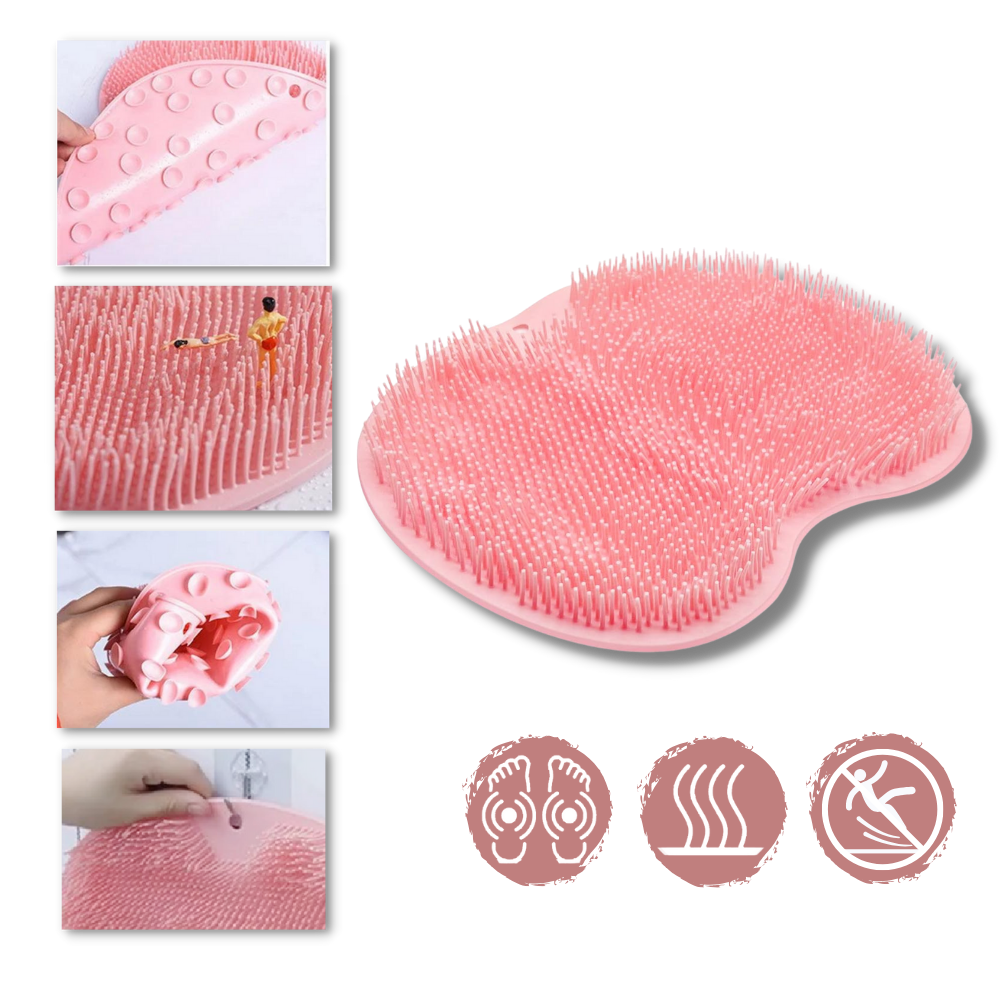 Escova de banho relaxante DabuLiu para costas e pés, com cerdas macias, ideal para higiene corporal e bem-estar.