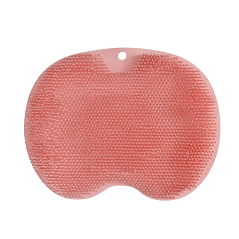 Escova de banho relaxante DabuLiu para costas e pés, com cerdas cinzas para massagem e higiene corporal.
