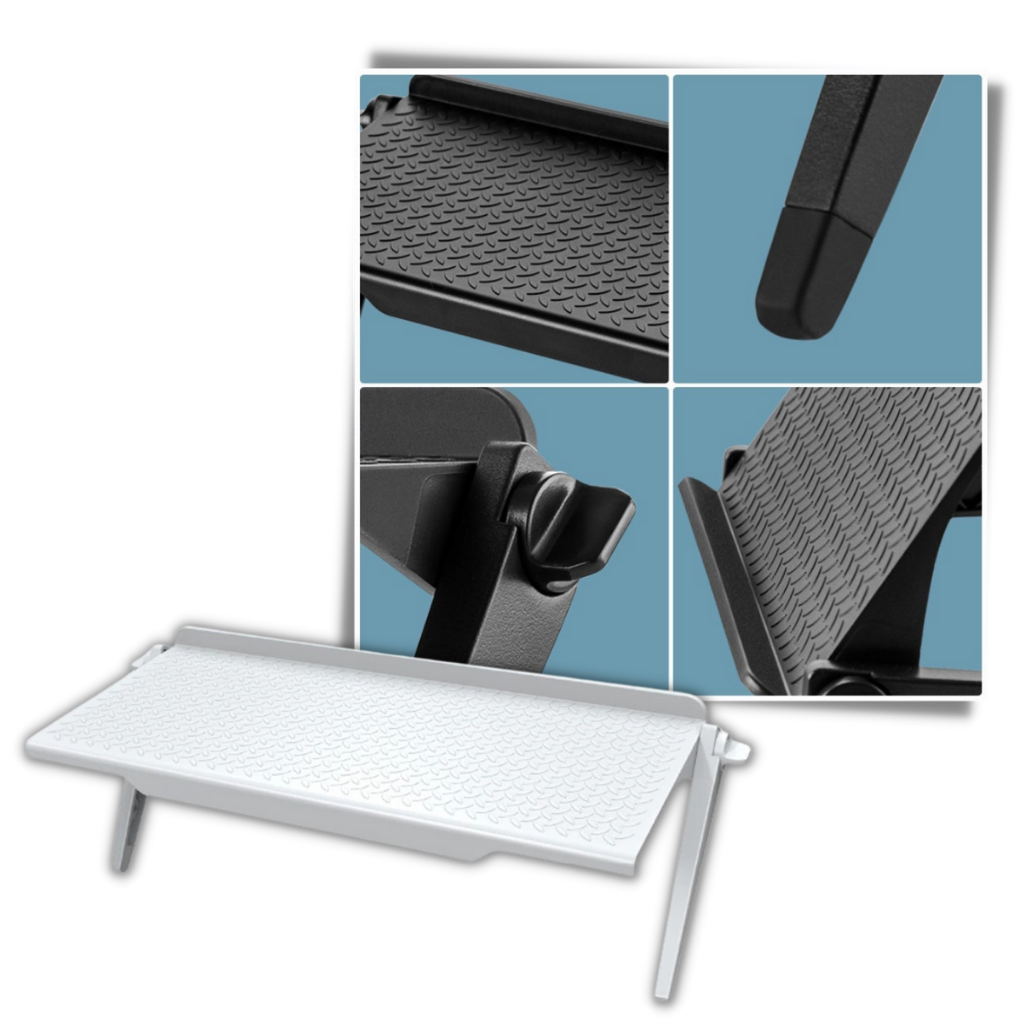 Escritório multifuncional Daciye preto com prateleira para monitor, mesa de trabalho moderna e espaço organizado para escritório.