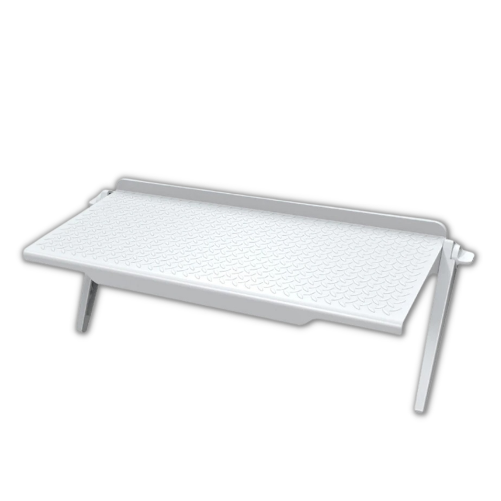 Escritório multifuncional Daciye preto com prateleira para monitor, mesa de trabalho moderna e organizada.