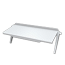 Escritório multifuncional Daciye preto com prateleira para monitor, mesa de trabalho moderna e organizada.