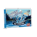 Calendário de Advento de pesca Borang com surpresas diárias para entusiastas de pesca, incluindo imagens de peixes e iscas.