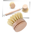 Escova de limpeza ecológica da Danjastic para utensílios de cozinha, com cerdas naturais e design sustentável.
