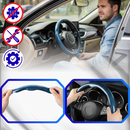 Capa antideslizante para volante Darshion de cor vermelha, protegendo e decorando o interior do veículo.