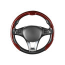 Capa antideslizante para volante Darshion, acessório de manutenção e decoração de veículos, em vermelho.