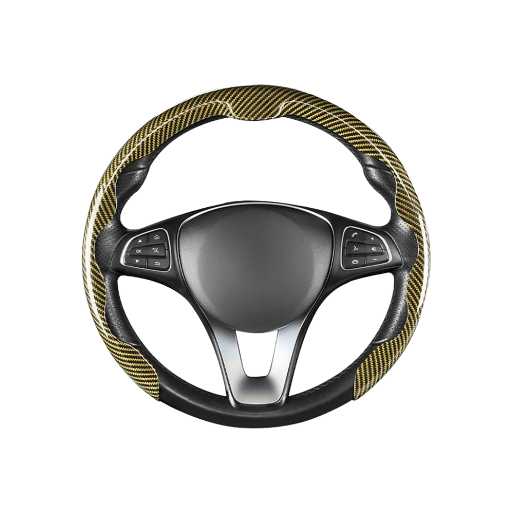 Housse antidérapante vermelha para volante de veículo, acessório de manutenção e decoração auto da marca Darshion.