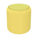 Mini alto-falante Bluetooth Floepx com graves profundos, cor amarela vibrante, componentes de áudio portátil e de alta qualidade.