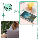Mini alto-falante Bluetooth Floepx com graves profundos, componentes de áudio portátil compatível com dispositivos móveis.