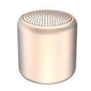 Mini caixa de som Bluetooth Floepx com graves profundos, acabamento dourado, componente de áudio portátil e de alta qualidade.