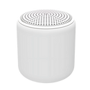 Alto-falante Bluetooth mini branco da Floepx com graves profundos, componentes de áudio para som portátil e potente.