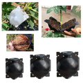 Conjunto de 3 caixas de plantas pretas para jardinagem, usadas na estratificação do ar, da marca Deeptech.