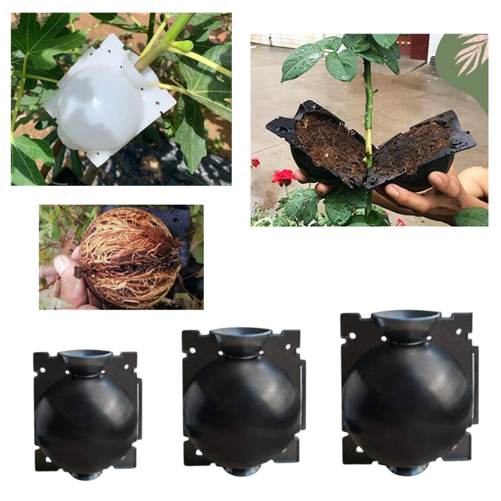 Conjunto de 3 caixas de plantas pretas para jardinagem, usadas na estratificação do ar, da marca Deeptech.