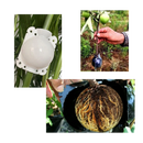 Conjunto de 3 caixas de jardinagem Deeptech pretas para estratificação de plantas, com dimensões de 5 cm, ideal para cultivo.