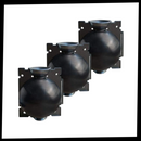 Conjunto de 3 caixas de jardim Deeptech pretas para plantas, ideal para stratificação de ar, com design compacto de 5 cm